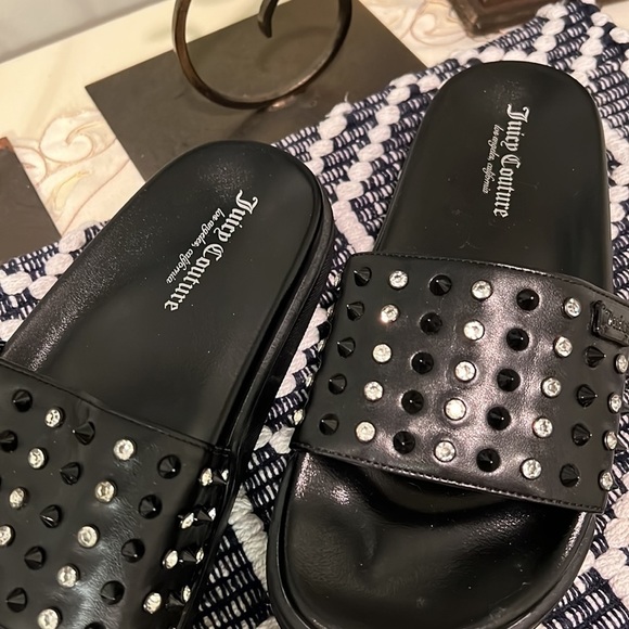 Juicy Couture black studded slides - Picture 2 of 10